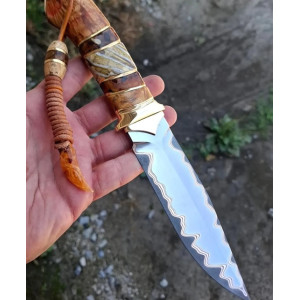 ЗОЛОТИЙ СКОРПІОН ІІ ніж ручної роботи ПАВЛА ГОНЧАРЕНКА, сталь - CPM® к110™  в ламінаті n690 через мідь, 61 HRC. Photo 2